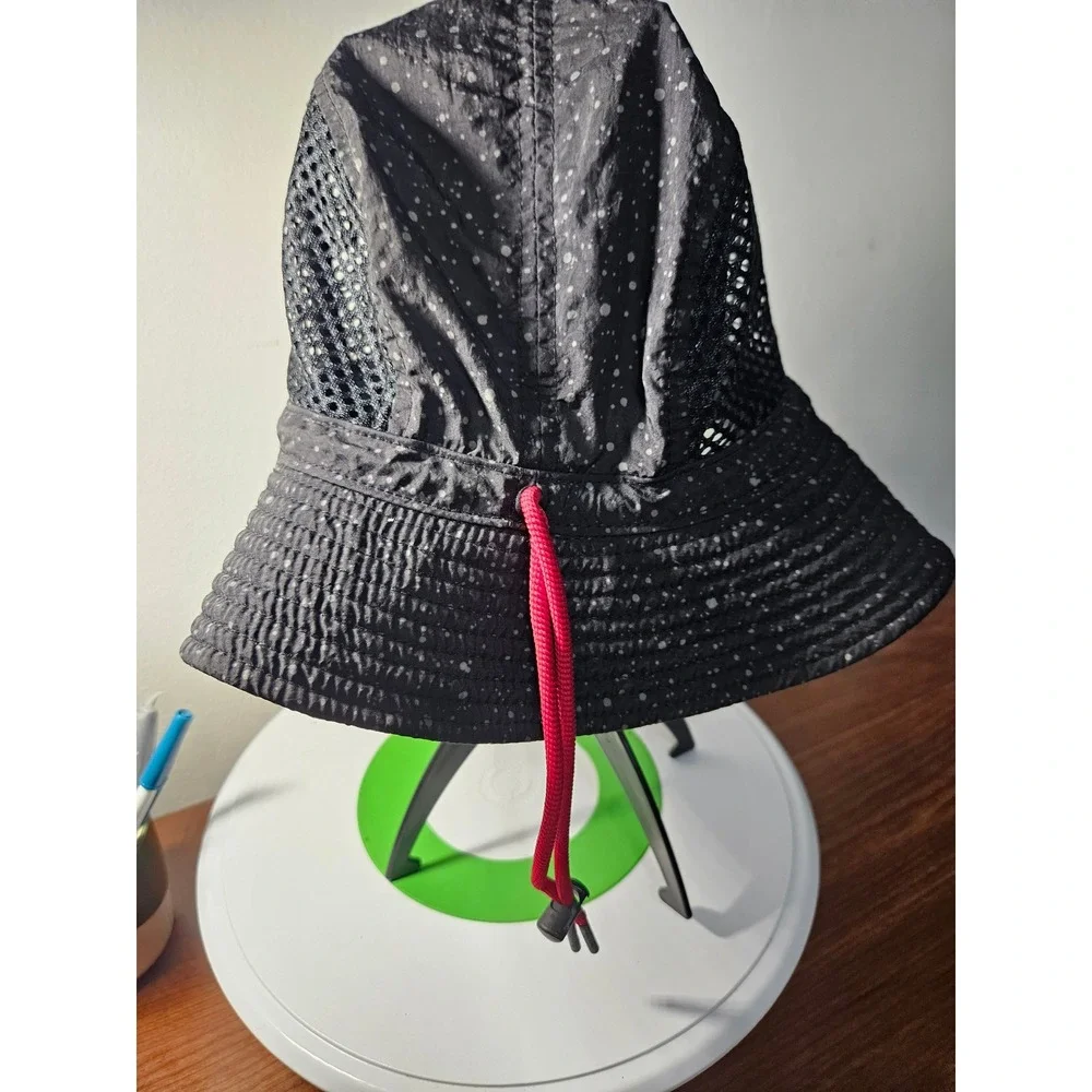 Jordan Bucket Hat Mens L/XL Black Speckled Mesh Gorpcore Bungee Adjustable Cap